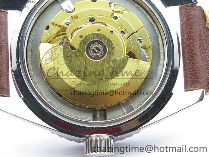 0408 Vintage Seamaster 300 Date T SS B12 Black Dial On Brown Leather Strap A2836 (Free Nylon Strap) WeatherProof 7911